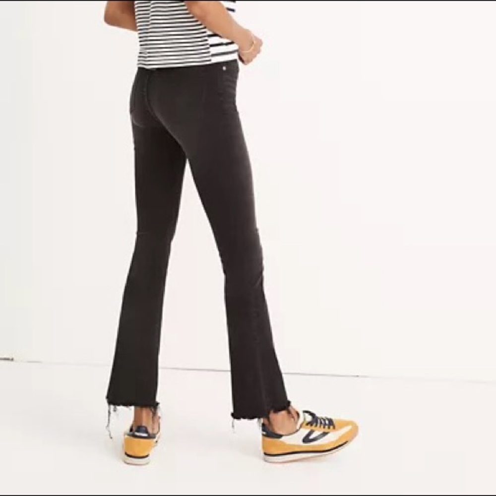 Madewell cali Demi-bootcut jeans in Berkeley black cutoffs